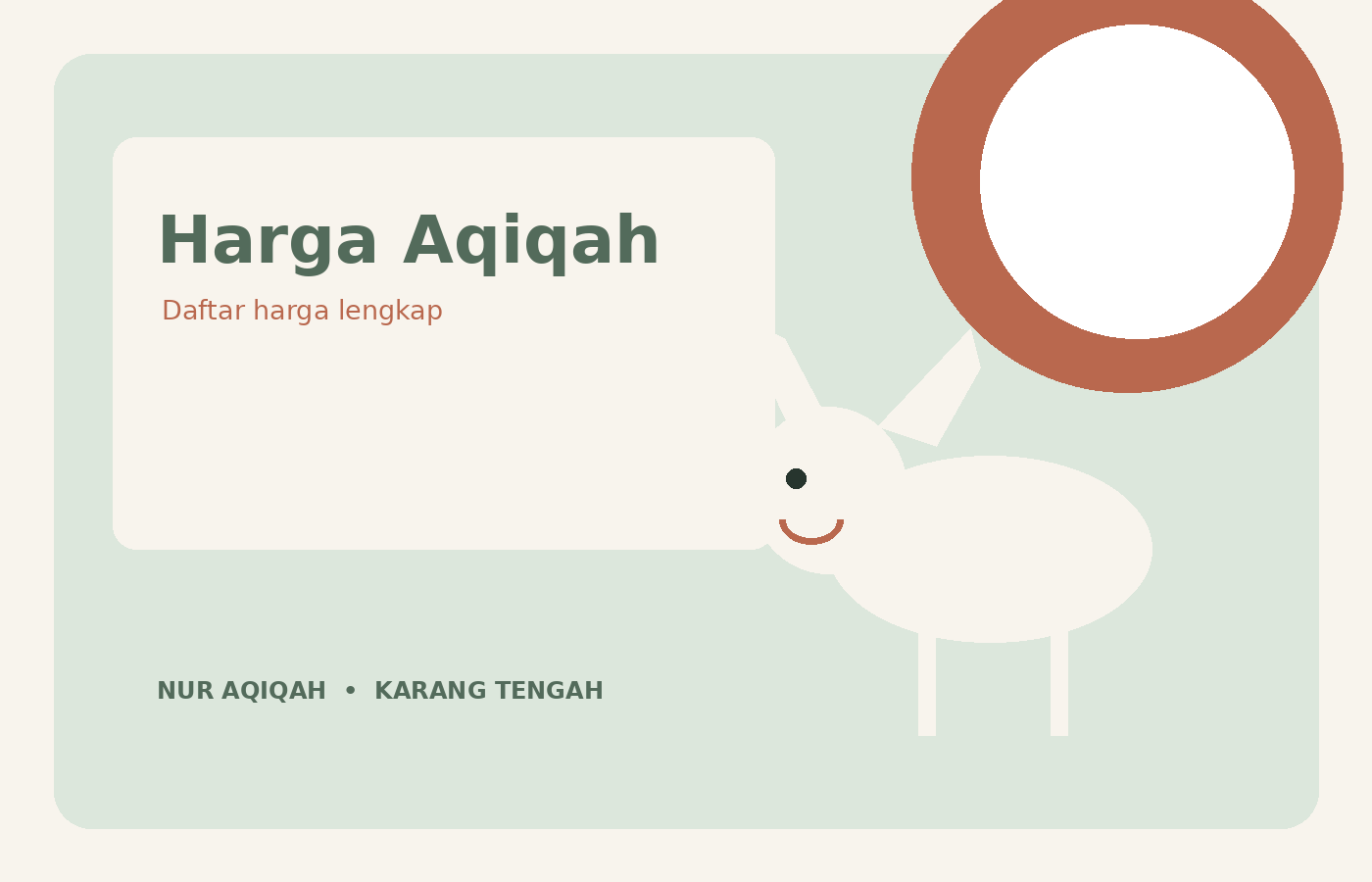 Harga Aqiqah Karang Tengah